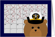 Calendar Counting Down the Days! - To Navy Officer/Female card