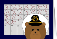 Calendar Counting Down the Days! - To Navy Chief/Male card