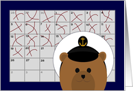 Calendar Counting Down the Days! - To Navy Sailor/Male card