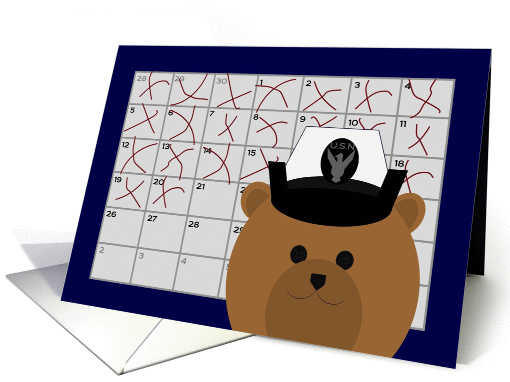 Calendar Counting Down the Days! - To Navy Sailor/Female card