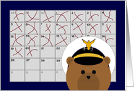 Calendar Counting Down the Days! - To Coast Guard/Officer/Male card