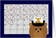 Calendar Counting Down the Days! - To Coast Guard/Officer/Female card