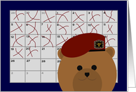 Calendar Counting Down the Days! - To Army Airborne Soldier/Red Beret card