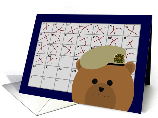 Calendar Counting Down the Days! - To Army Ranger/Tan Beret card