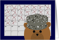 Calendar Counting Down the Days! - To Air Force/ Working Uniform Cap card