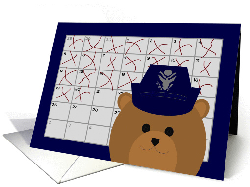 Calendar Counting Down the Days! - To Air Force Officer/Female card