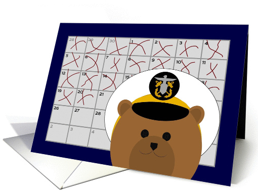 Calendar Counting Down the Days! - To Navy Officer/Dad card (1099058)