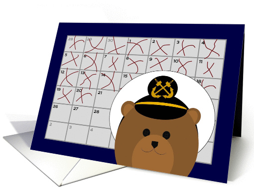 Calendar Counting Down the Days! - To Navy Chief/Brother card