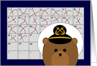 Calendar Counting Down the Days! - To Navy Chief/Brother card