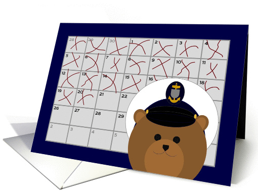 Calendar Counting Down the Days! - To Coast Guard Chief/Fiance card