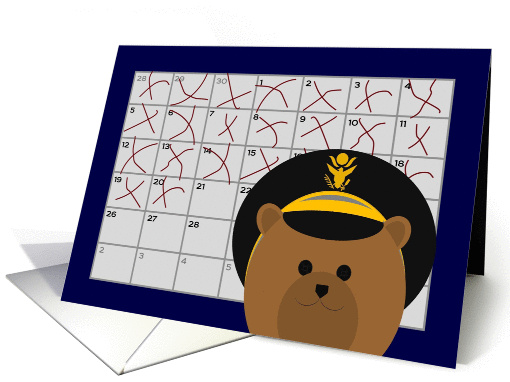 Calendar Counting Down the Days! - From Army Officer/Male card