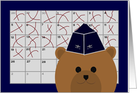 Calendar Counting Down the Days! - From Air Force Officer/Garrison Cap card