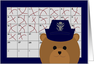 Calendar Counting Down the Days! - To Air Force Officer/Life Partner card