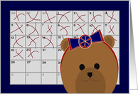 Calendar Counting Down the Days! - From Deployed Military Parent/Girl card