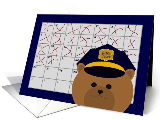 Calendar Counting Down! - For Police Officer Away for Training card