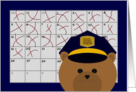 Calendar Counting Down! - For Police Officer Away for Training card