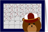 Calendar Counting Down! - For Fun-Loving Grandson card