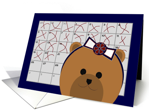 Calendar Counting Down! - For Sweet Honey Bear/Wife card (1099780)