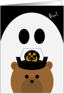 Halloween Card to Deployed Navy Chief/Female - Uniform Cap card