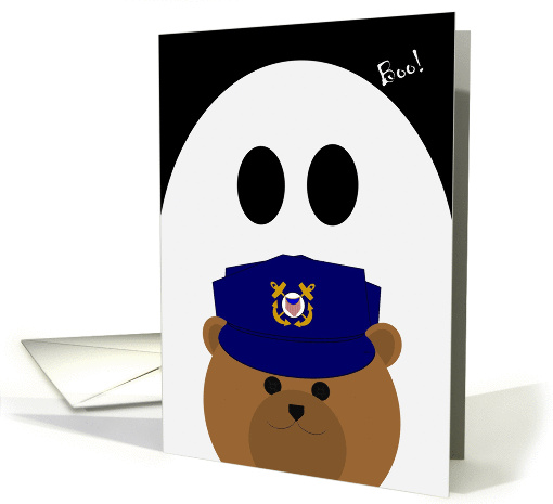 Halloween Card to Deployed Coast Guardsman - Working Uniform Cap card