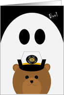 Halloween Card to Deployed Coast Guard Enlisted/Female - Uniform Cap card