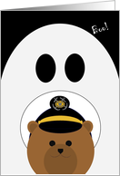 Halloween to Deployed Coast Guard Enlisted/Male - Uniform Cap card