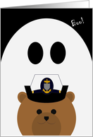 Halloween to Deployed Coast Guard Chief/Female - Uniform Cap card