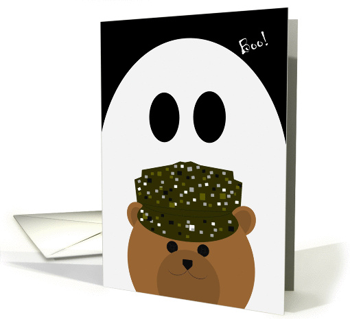 Halloween Card to Deployed Army Soldier - Working Uniform Cap card