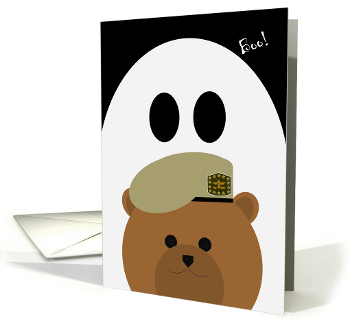 Halloween Card to Deployed Army Soldier - Tan Beret/Ranger card