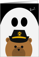 Halloween Card to Deployed Army Officer/Female - Uniform Cap card