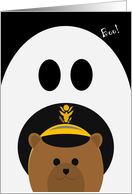 Halloween Card to Deployed Army Officer/Male - Uniform Cap card