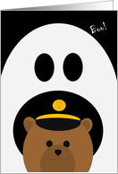 Halloween Card to Deployed Army Enlisted/Male - Uniform Cap card