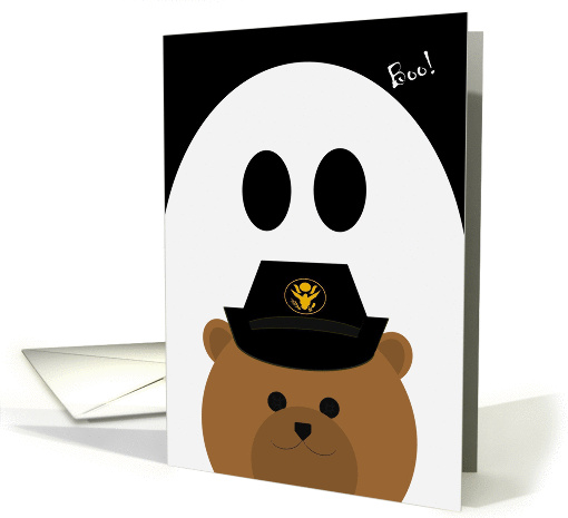 Halloween Card to Deployed Army Enlisted/Female - Uniform Cap card