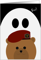 Halloween Card to Deployed Army Airborne - Red Beret card