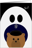 Halloween Card to Deployed Air Force Officer/Male - Uniform Cap card