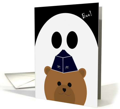 Halloween Card to Deployed Air Force - Officer Garrison Cap card