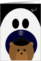 Halloween Card to Deployed Air Force - Enlisted Male Uniform Cap card
