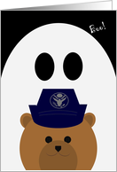 Halloween Card to Deployed Air Force - Enlisted Female/ Uniform Cap card