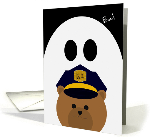 Halloween Card to Police Officer Away Training and Serving card