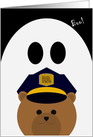 Halloween Card to Police Officer Away Training and Serving card