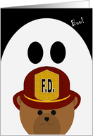 Halloween Card to Firefighter Away Training and Serving card
