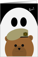 Missing Daughter Halloween - FROM Army Tan Beret Soldier card