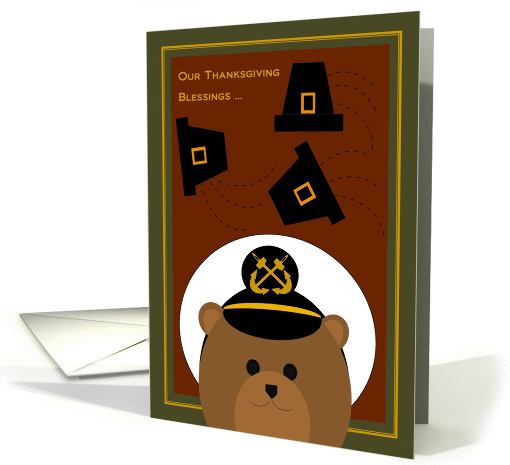 Counting Thanksgiving Blessings Across Miles / TO Navy Chief Male card