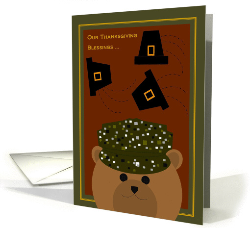 Counting Thanksgiving Blessings Across Miles/TO Army Soldier card