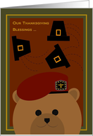 Counting Thanksgiving Blessings Across Miles/TO Army Airborne Soldier card