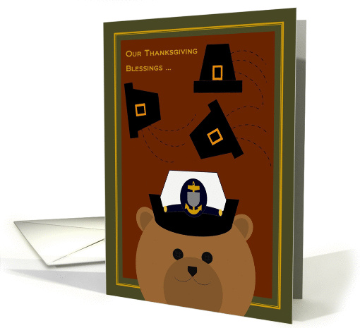 Thanksgiving Blessings Across Miles FROM Coast Guard Chief Female card