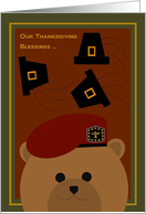 Count Thanksgiving Blessings Across Miles FROM Army Airborne/Red Beret card