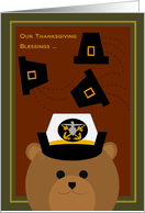 Wife - Thanksgiving Blessings Across Miles - Navy Officer card