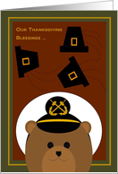 Uncle - Thanksgiving Blessings Across Miles - Navy Chief card