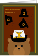 Girlfriend - Thanksgiving Blessings Across Miles - Coast Guardsman card